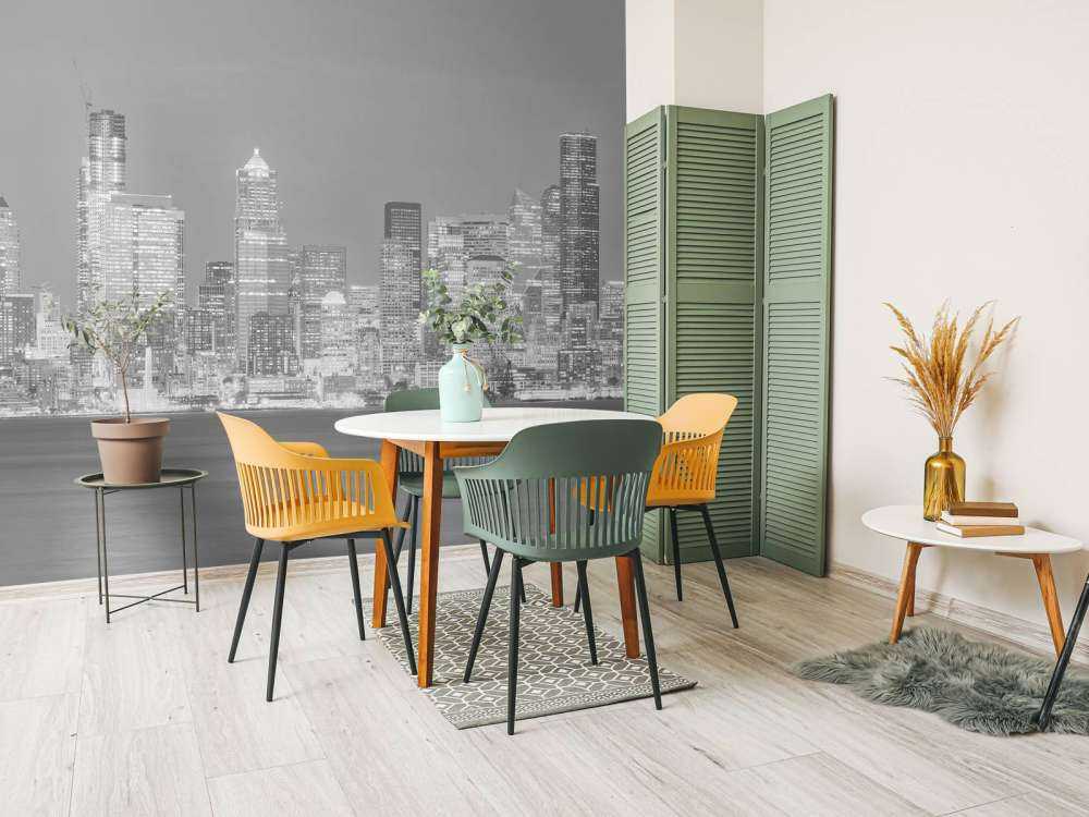 Skyline di Seattle in bianco e nero