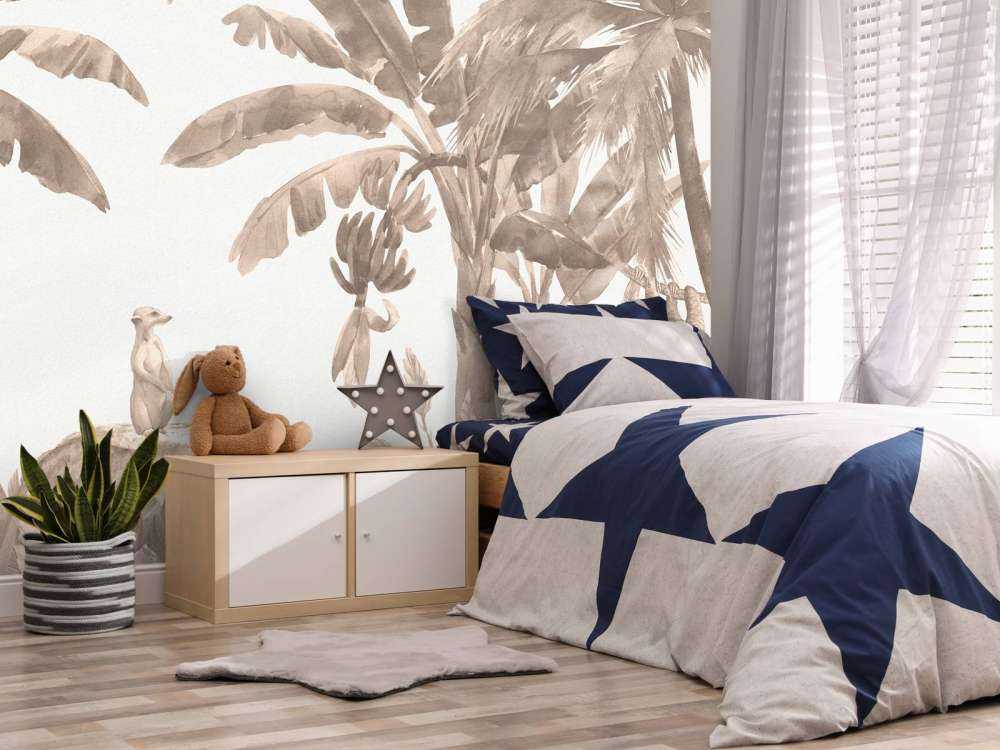 Piccoli animali della giungla in taupe