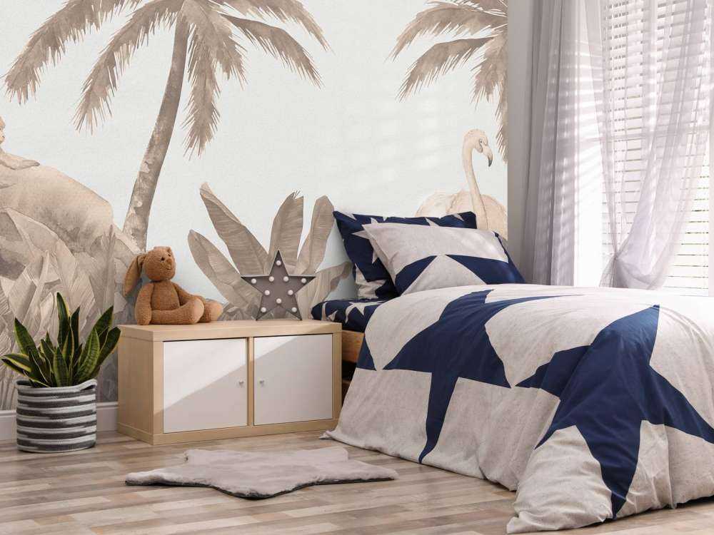 Scimmie e fenicotteri