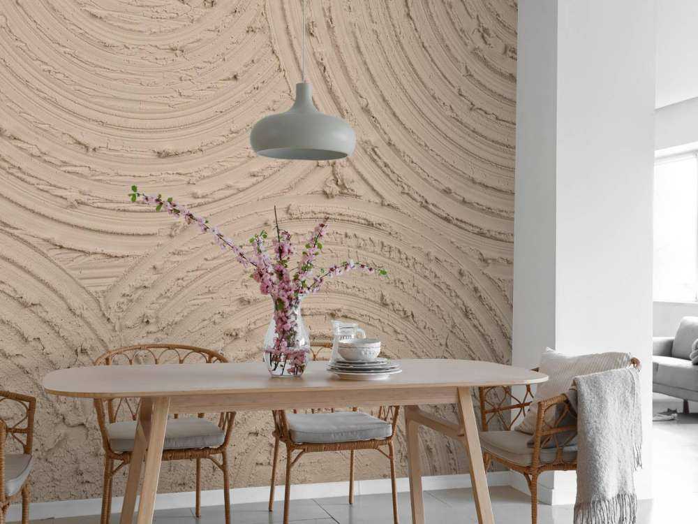 Cerchi zen struttura grezza in taupe