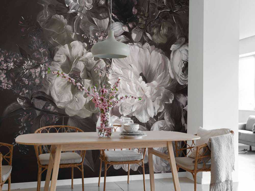 Bouquet con lilla verde