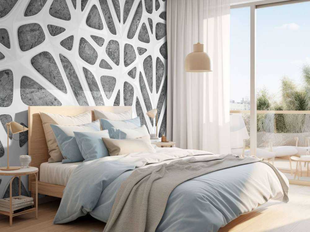 Modello bianco su cemento