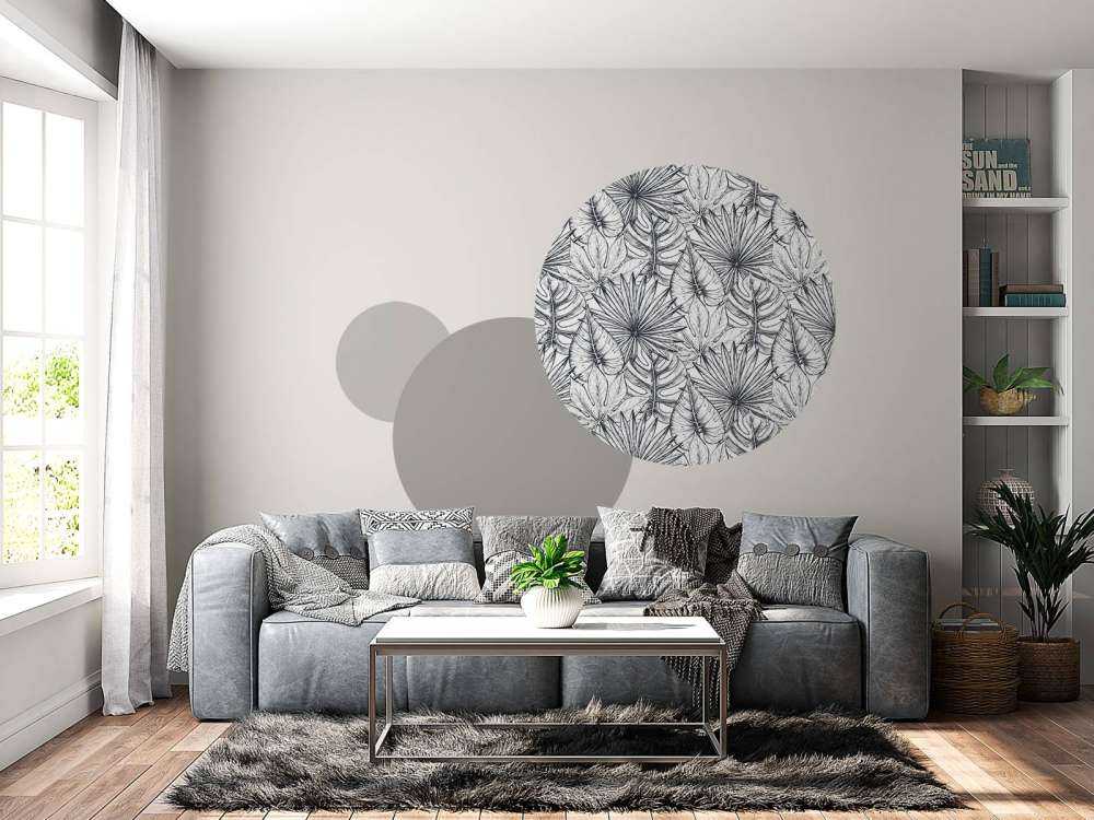 Foglie bianche disegnate