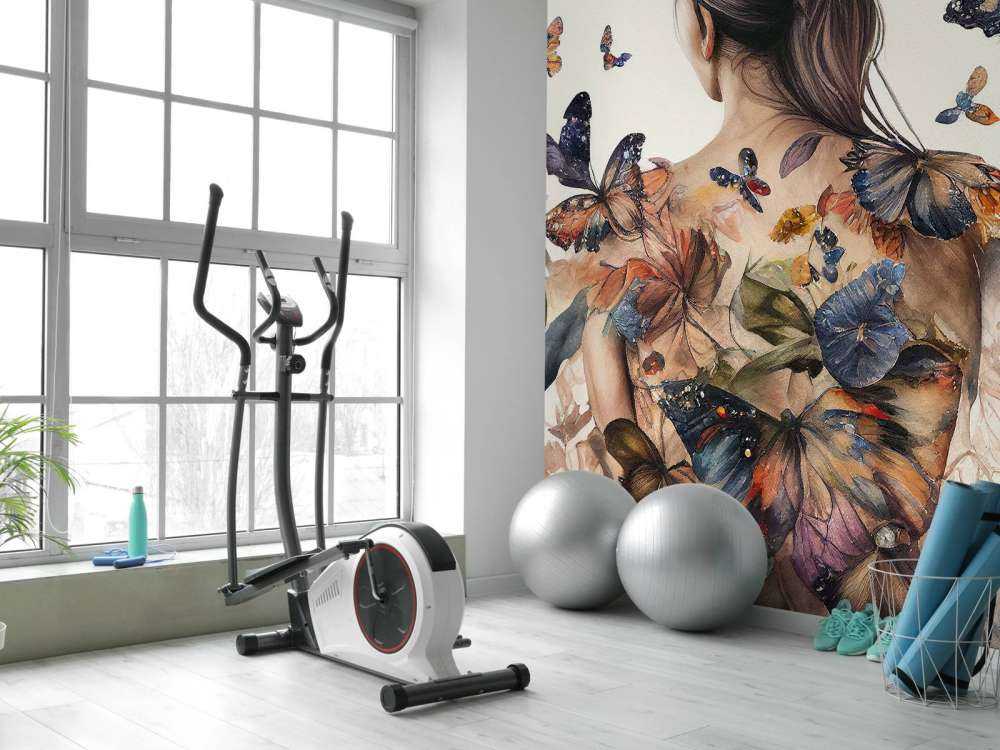 Watercolor Butterfly Woman Body #4