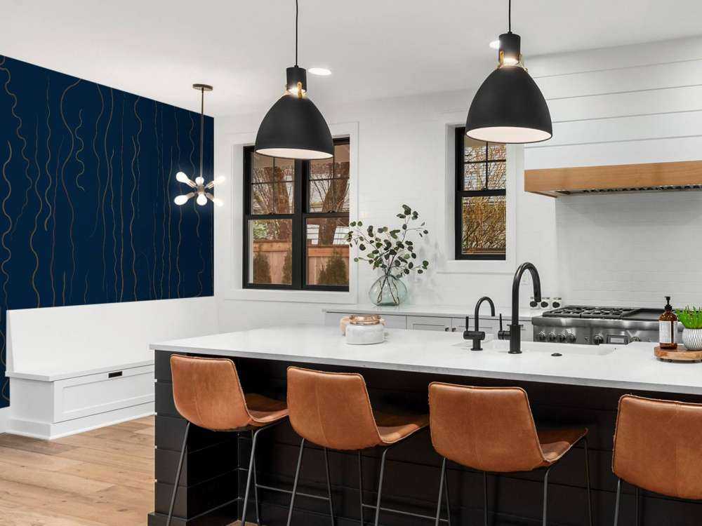 Linee organiche erba blu notte