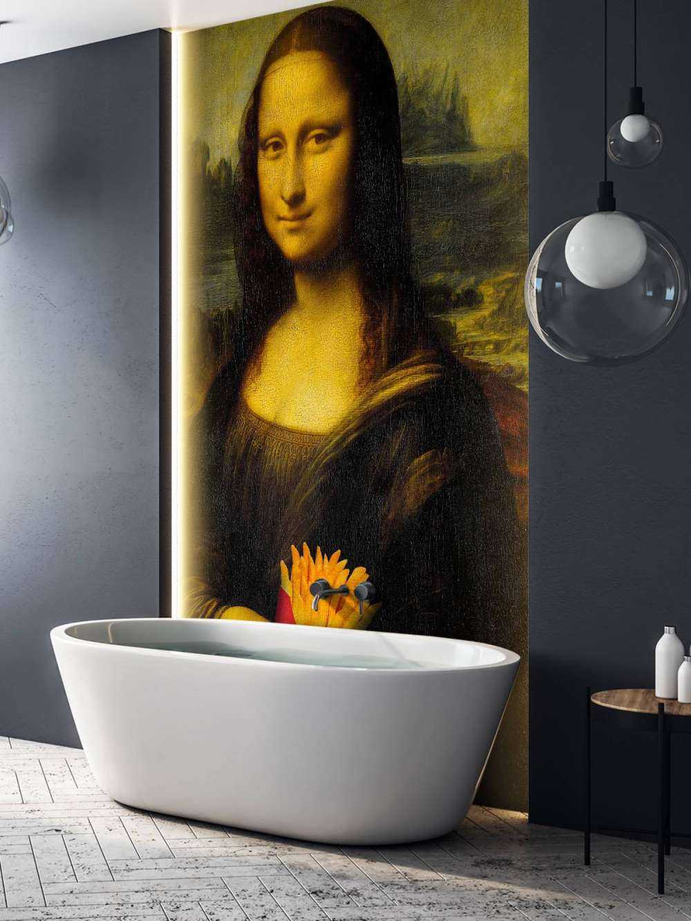 Monna Lisa con patatine fritte