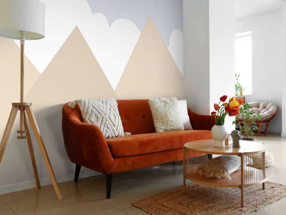 Alta montagna con mongolfiere