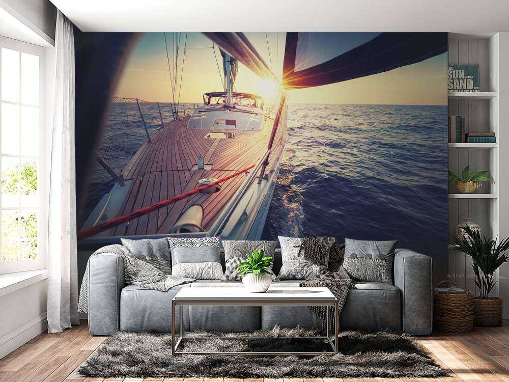 Barca a vela di prua