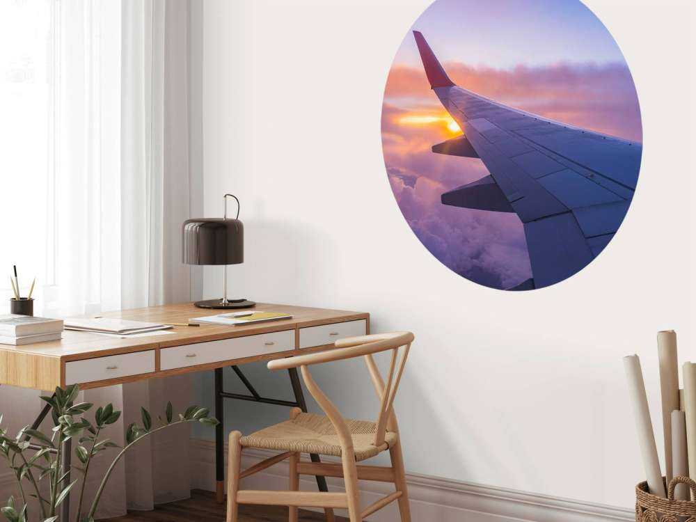 Ala dell'aereo tra le nuvole