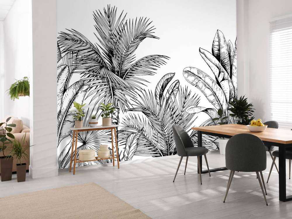 Palme e foglie di banano