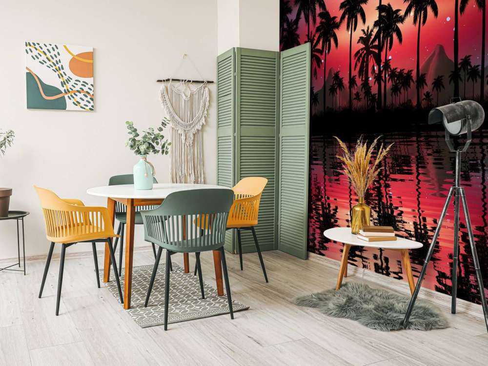 Palme nel cielo rosso