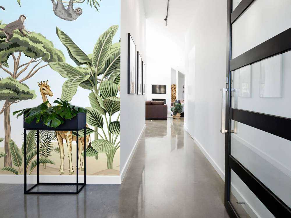 Motivo con animali della giungla