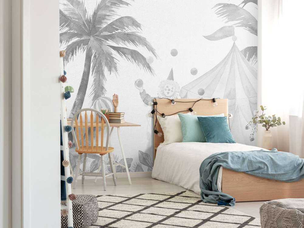 Animali da circo allegri e grigi