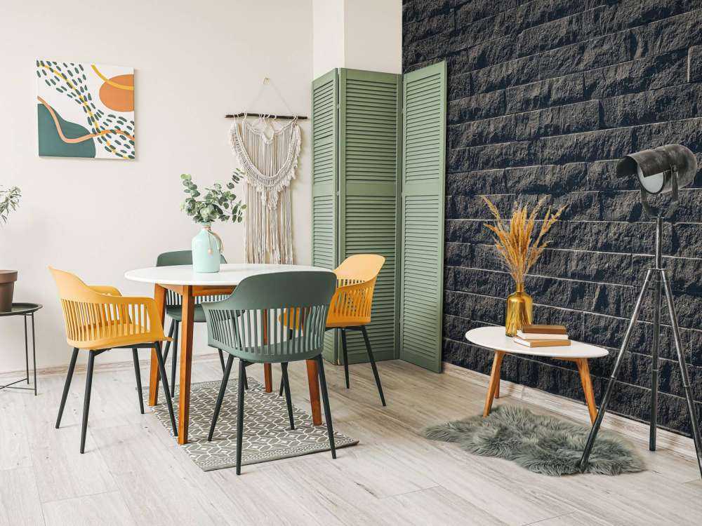 Muro con pietre scure