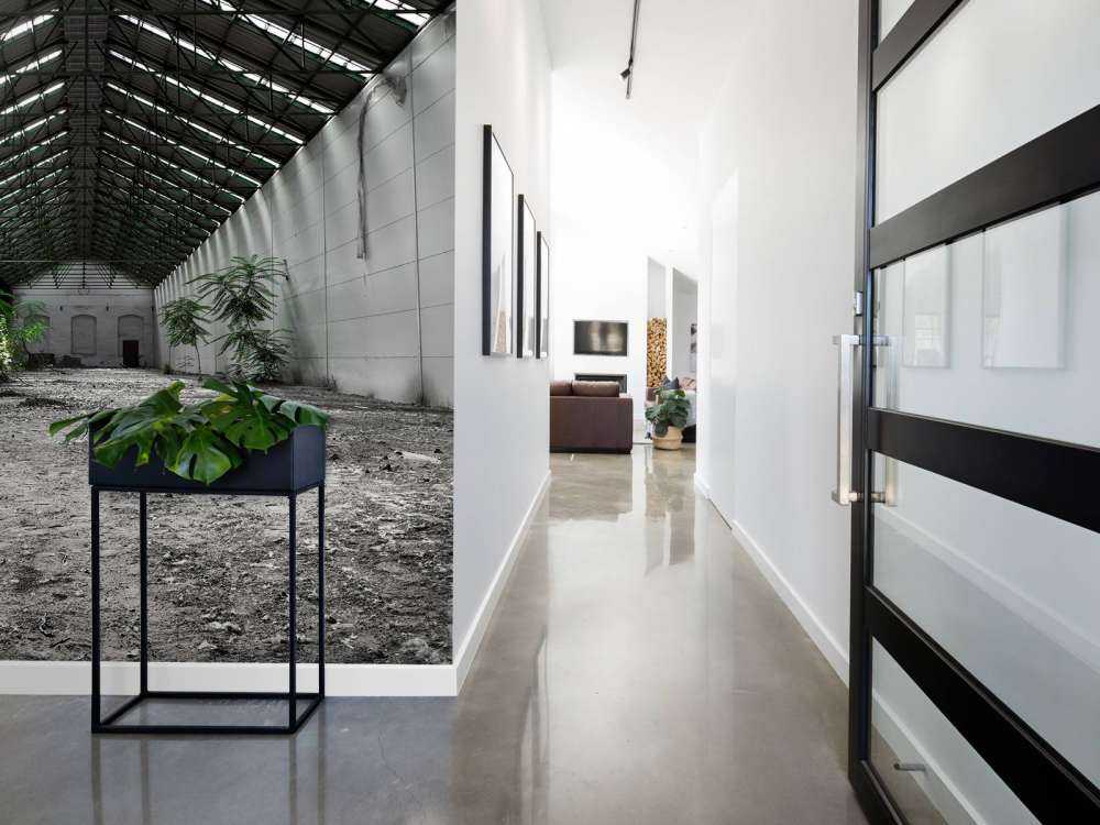 Sala industriale con piante