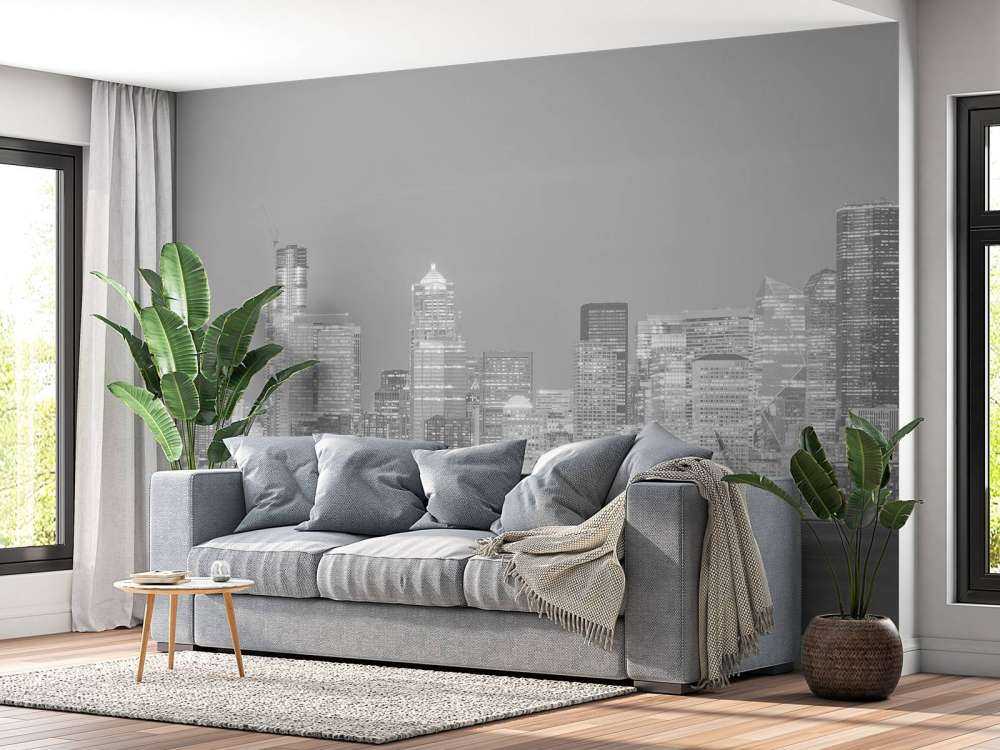 Skyline di Seattle in bianco e nero