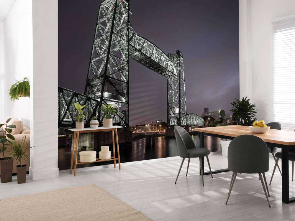 L'ex ponte ferroviario De Hef a Rotterdam a colori 