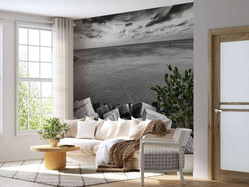 Blocchi di cemento per il porto di Cadzand Bad 