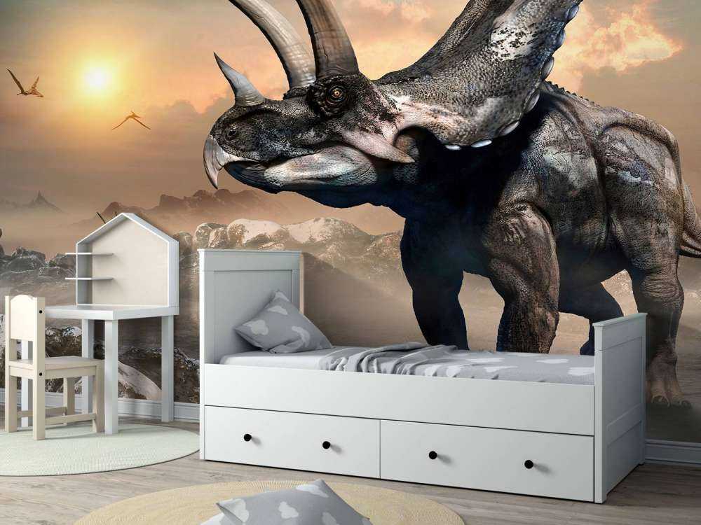 Dinosauri nella nebbia del mattino