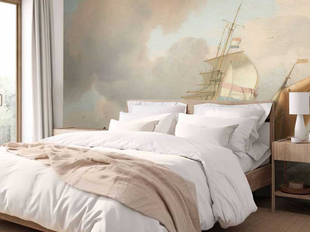 Mare roccioso con le navi