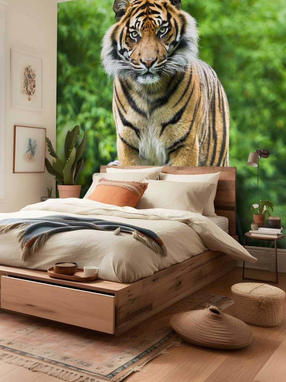 Tigre in piedi su una pietra