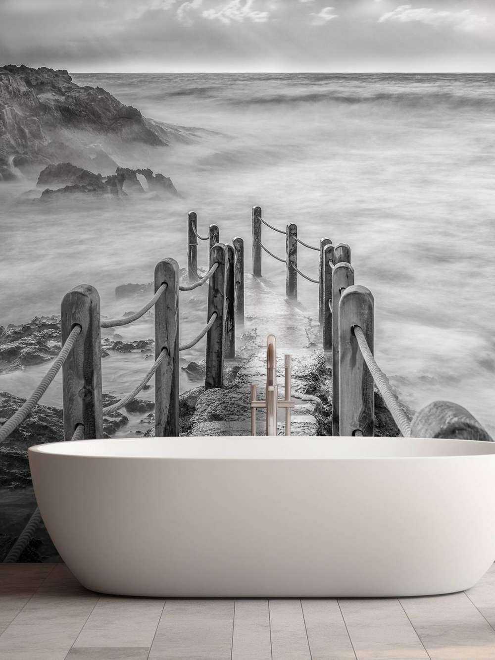 Ponte di legno per la nebbia