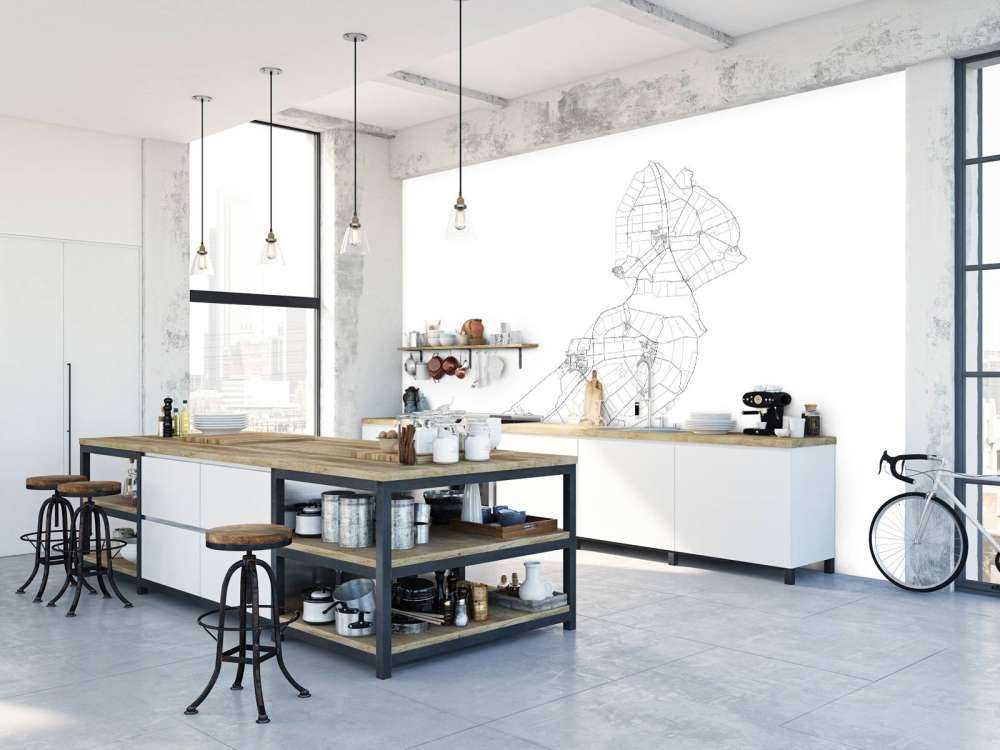 Mappa di Flevoland, bianco