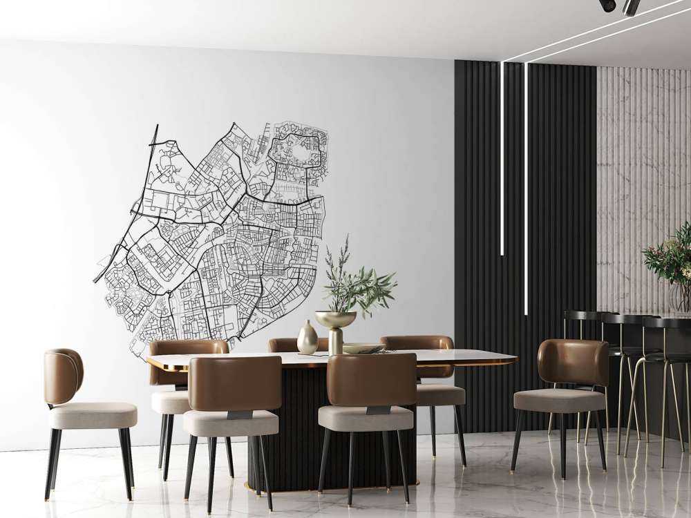 Mappa di Leida, bianco 