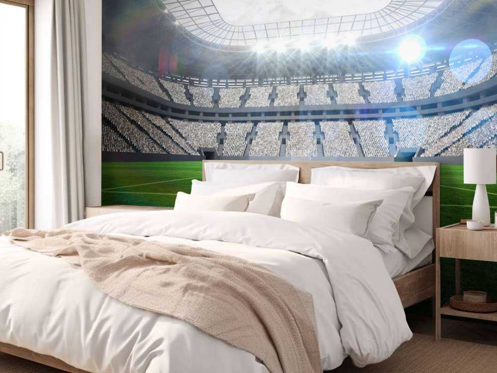 Stadio con tetto aperto