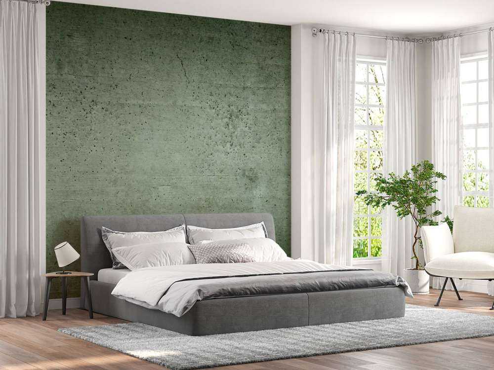 Parete di cemento verde