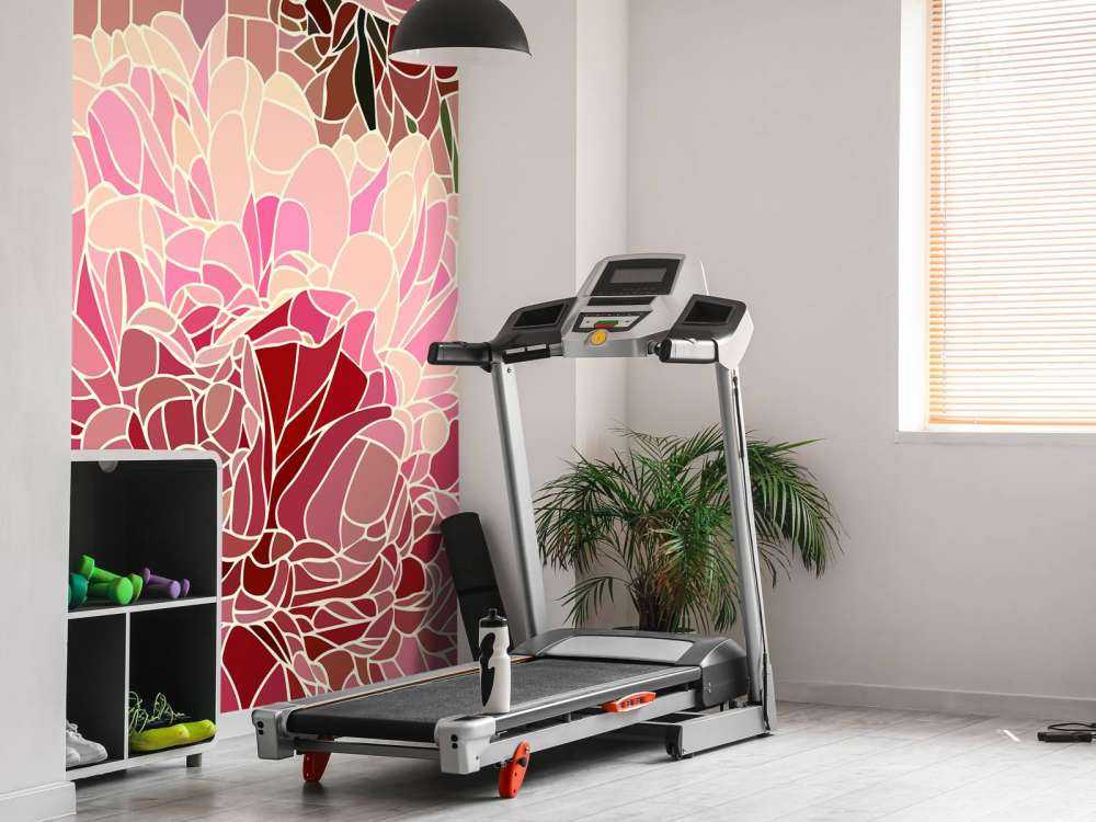 Mosaico di fiori rosa