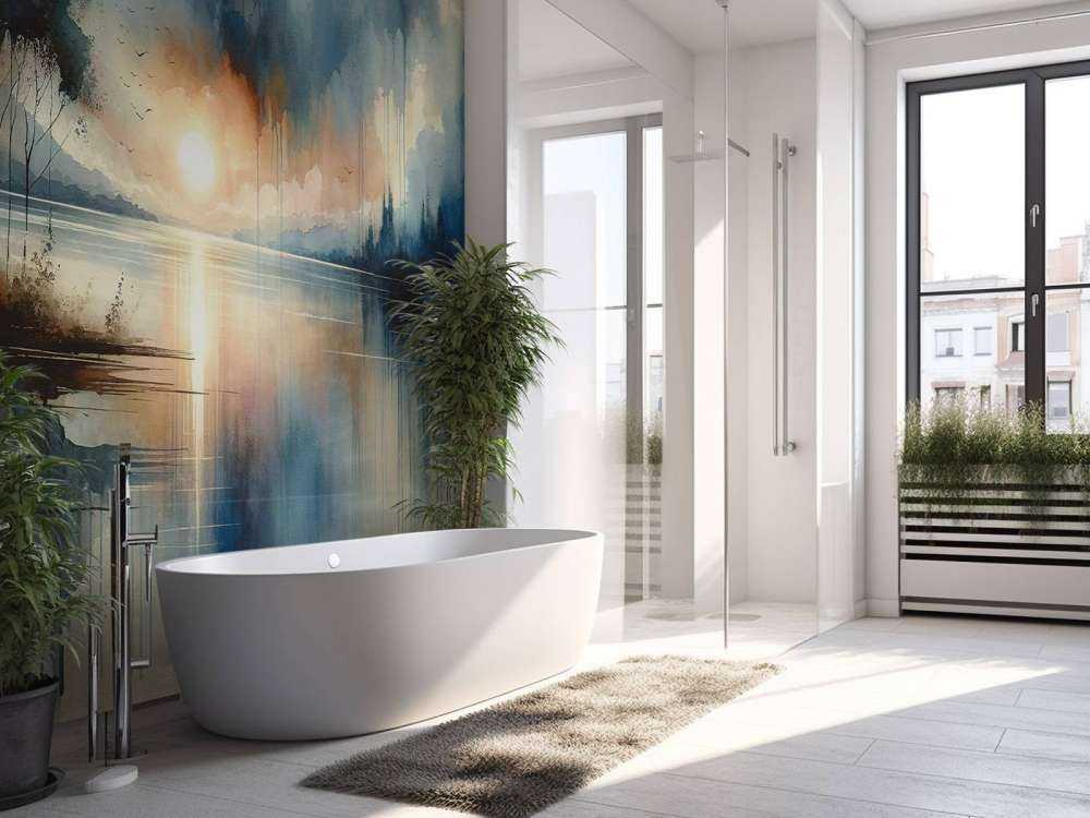 Lago Astratto ad Acquerello