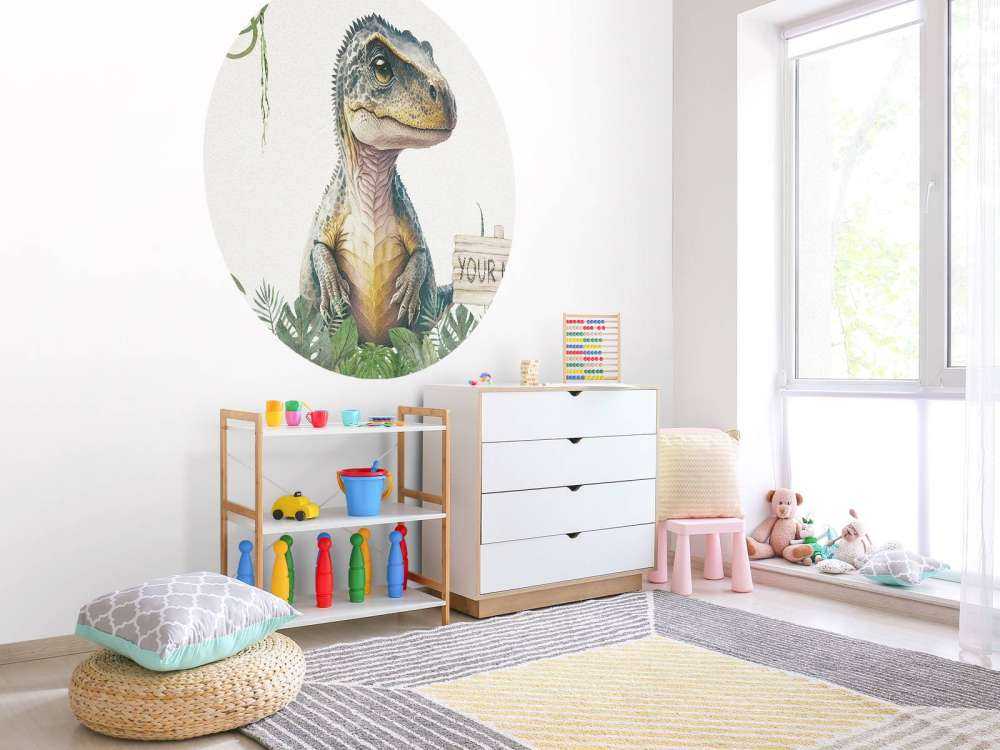 Baby t-rex nella giungla