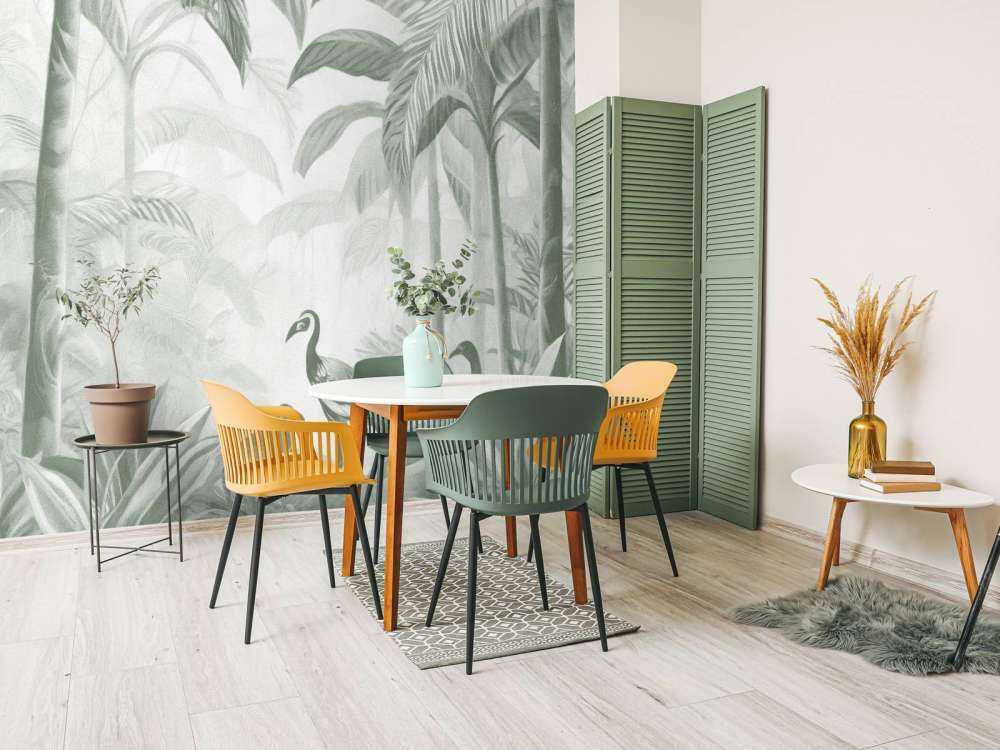 Giungla Nascosta con Ibis, verde