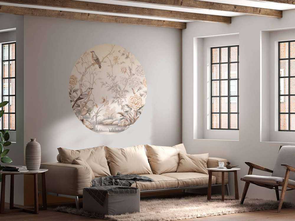 Paesaggio floreale disegnato