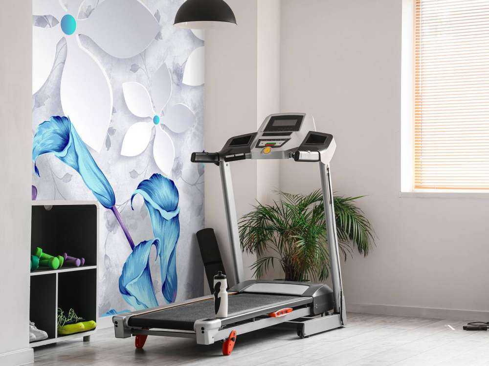 Flores blancas y azules