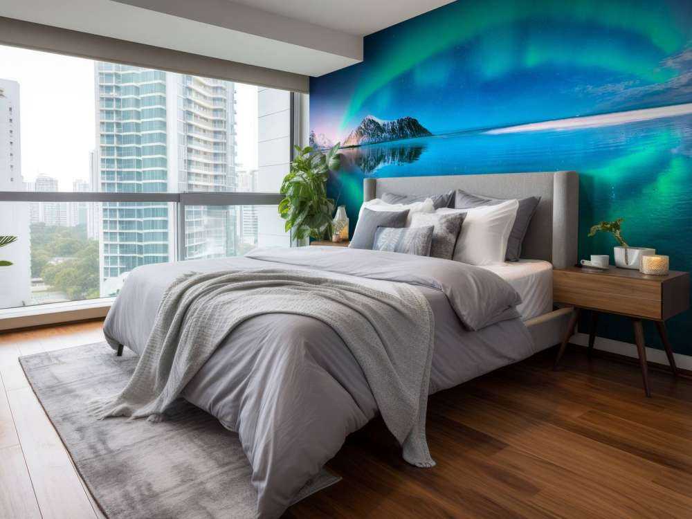 Riflessione dell'aurora boreale