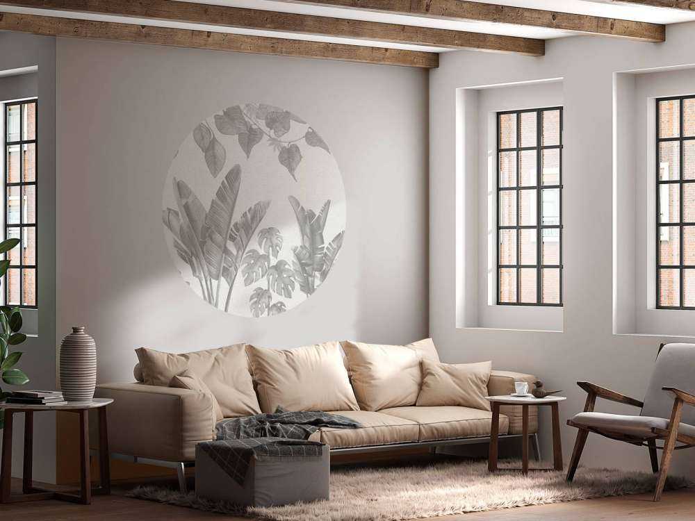 Piante della giungla in tonalità di grigio