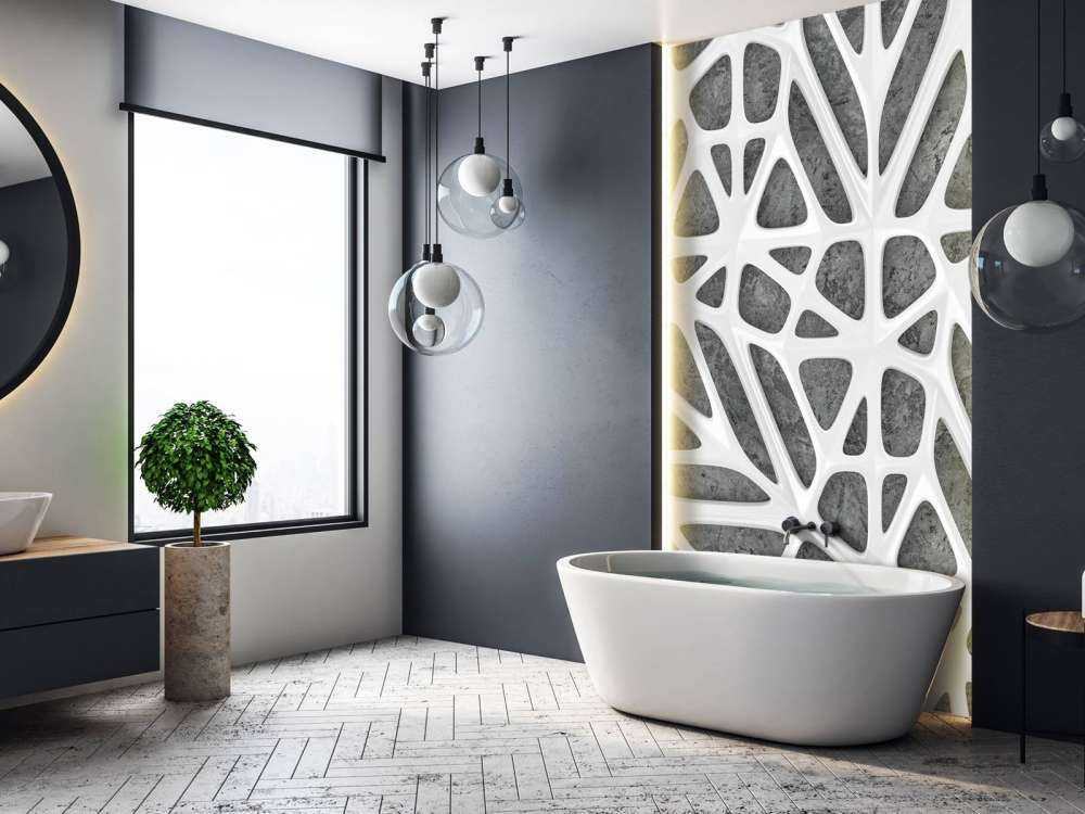 Modello bianco su cemento