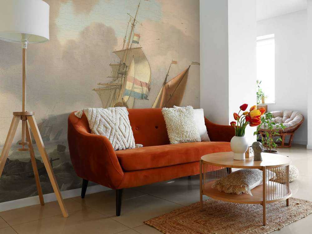 Mare roccioso con le navi