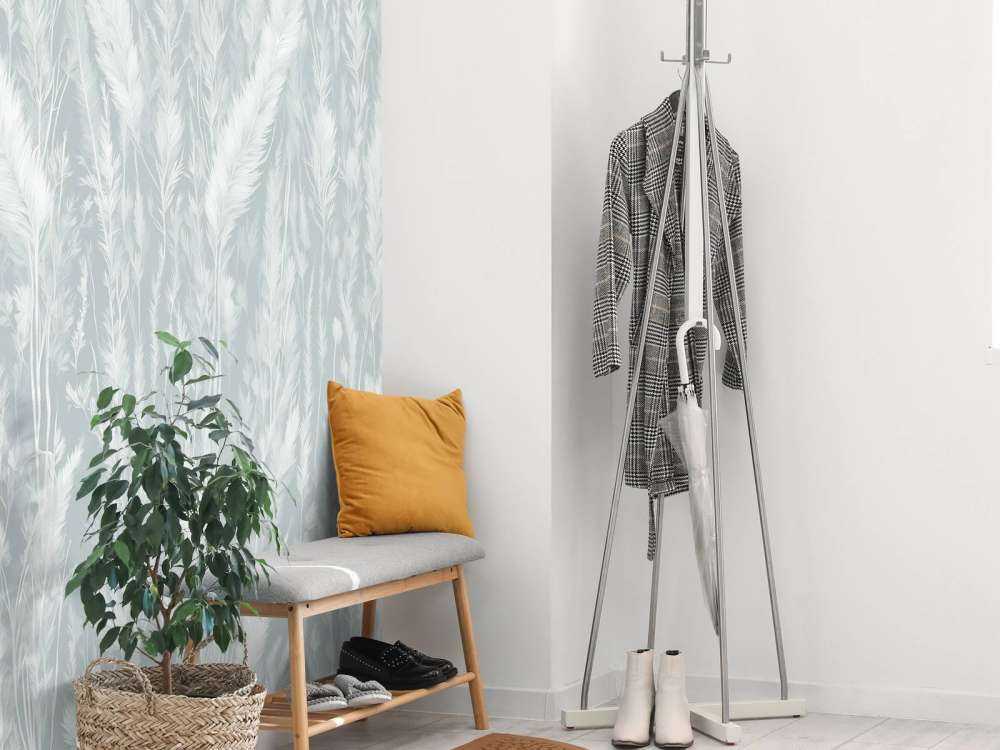 Muro di erbe di campo - verde menta