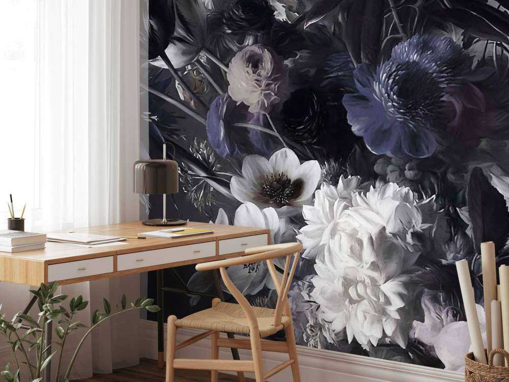 Grande bouquet con anemoni blu