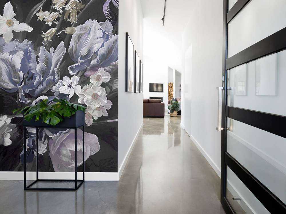 Bouquet con peonie blu