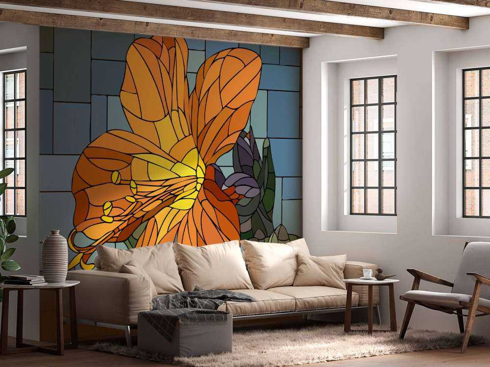 Fiore arancione colorato