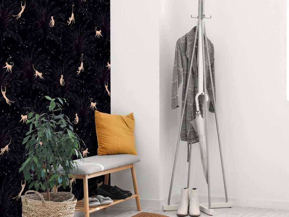 Scimmie tropicali - nero