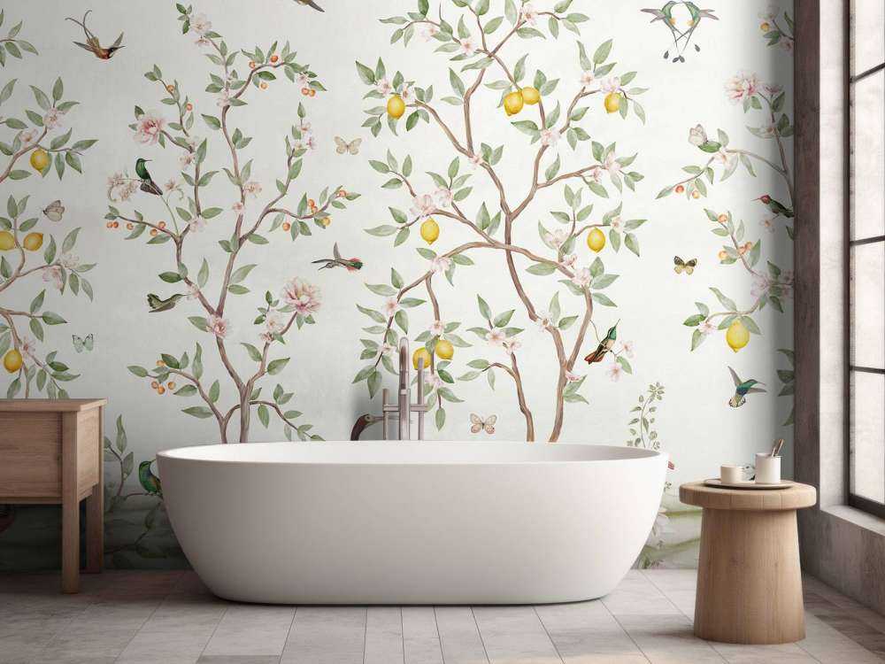 Lemon Tree Chinoiserie - White