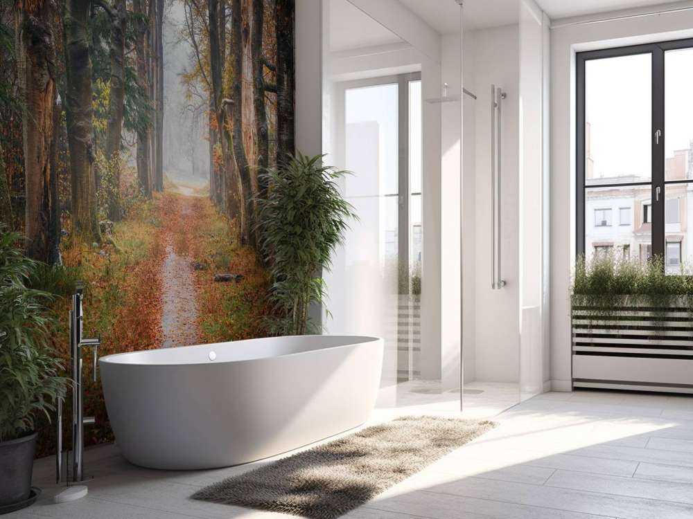 Sentiero forestale con alberi secolari