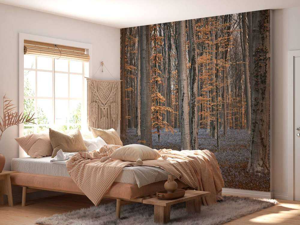 Foresta con toni pastello