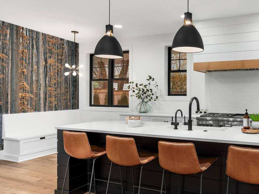 Foresta con toni pastello