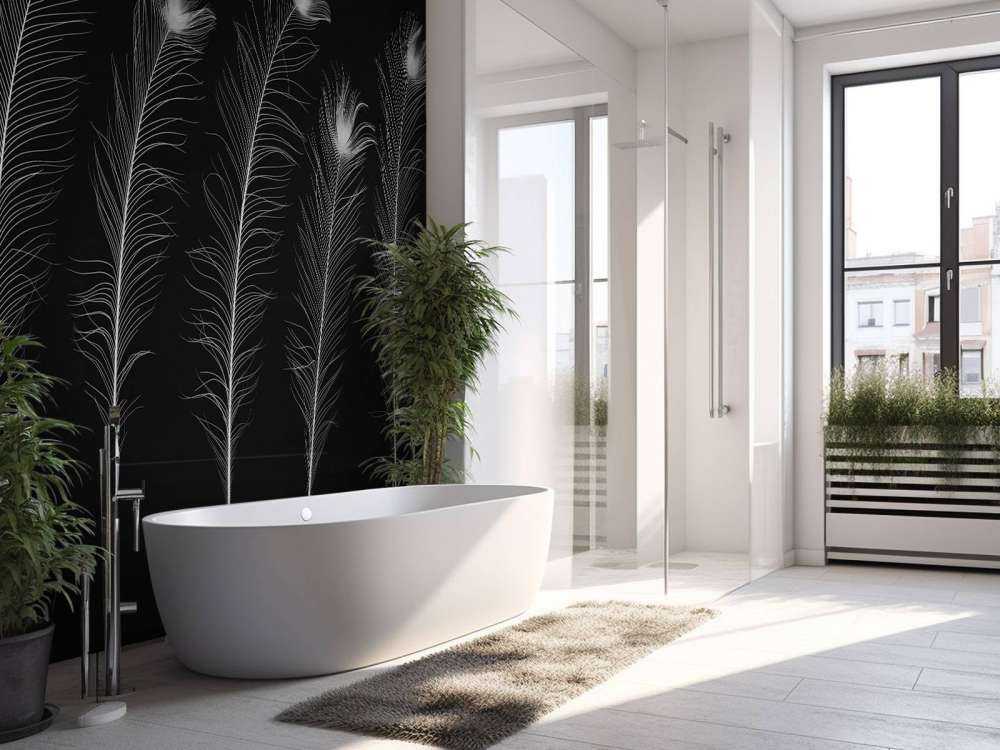 Piume di pavone bianche